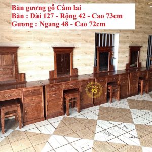 Bàn trang điểm Cẩm lai vân chun GTB02