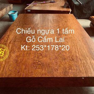 Chiếu ngựa 1 tấm gỗ Câm lai khủng CN08 1