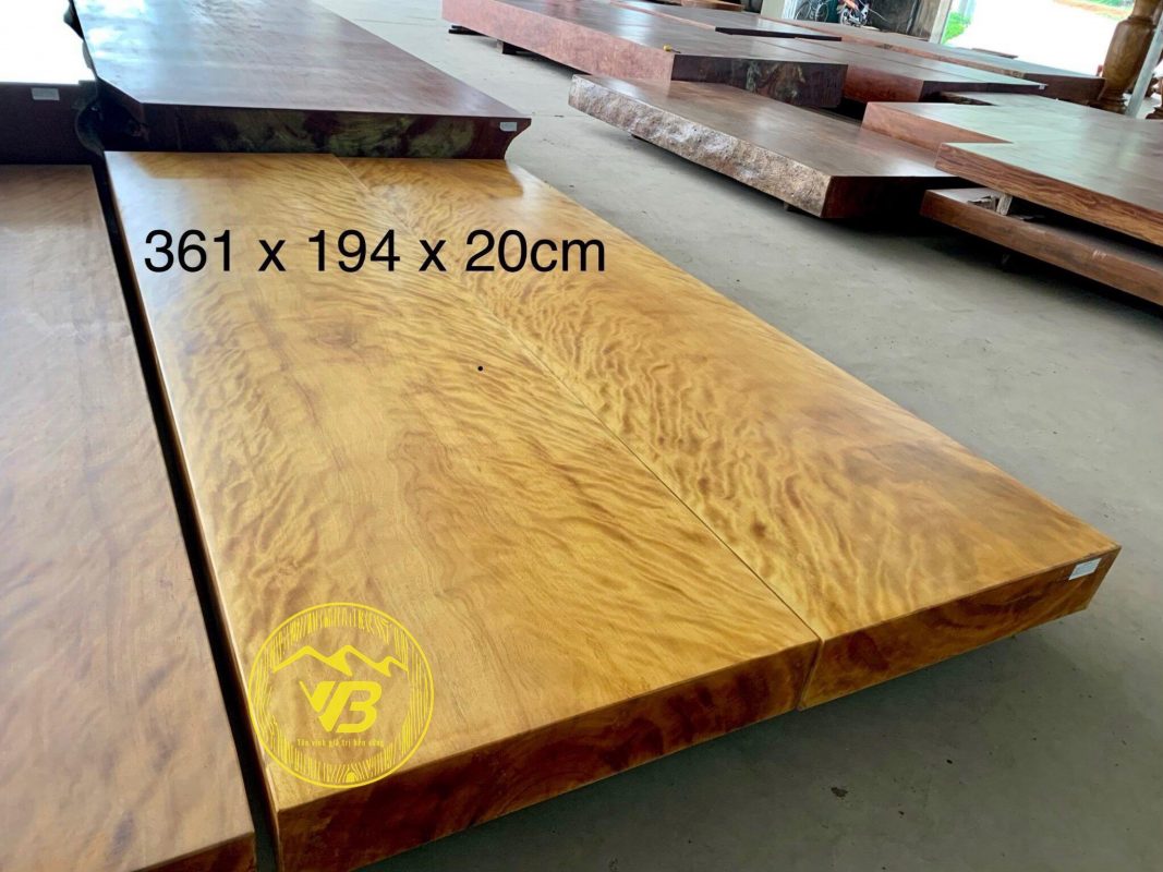 Chiếu ngựa 2 tấm gỗ Cẩm Vàng vân chun CN05 1