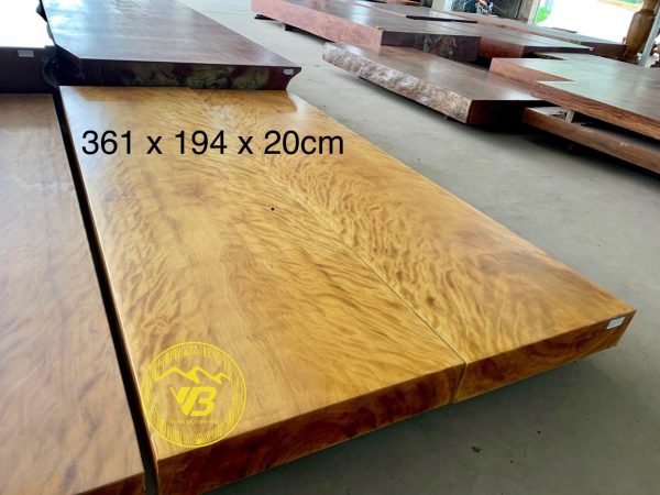 Chiếu ngựa 2 tấm gỗ Cẩm Vàng vân chun CN05 1