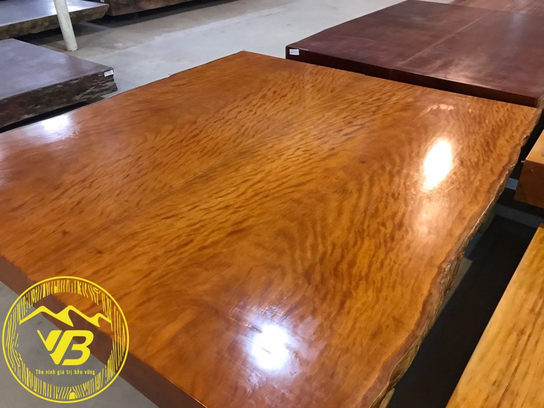 Chiếu ngựa vân chun 2 tấm gỗ Cẩm Vàng CN12 2