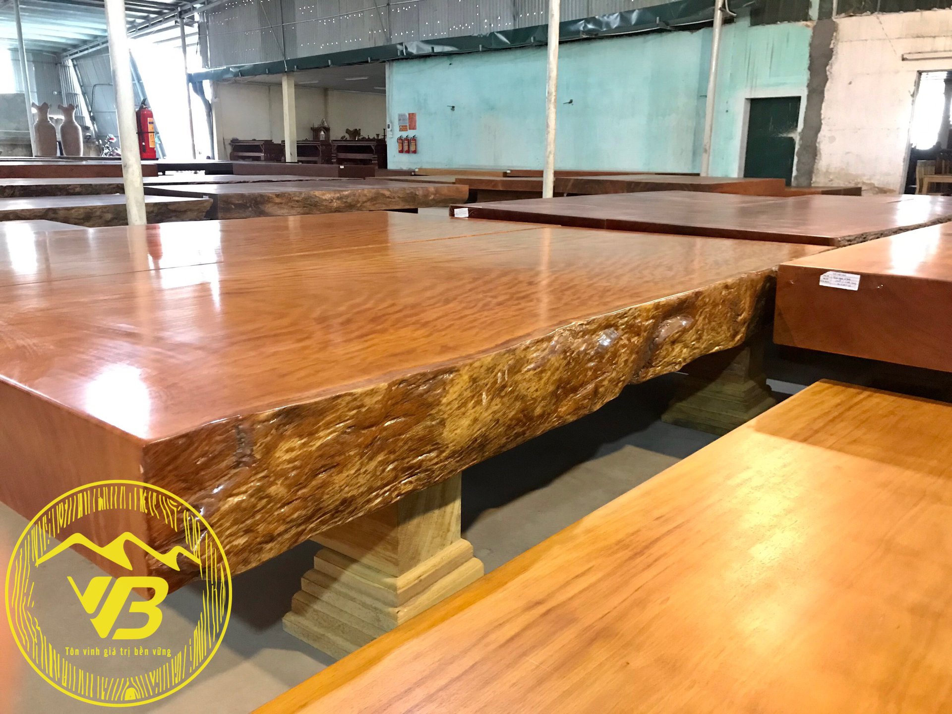 Chiếu ngựa vân chun 2 tấm gỗ Cẩm Vàng CN12 3