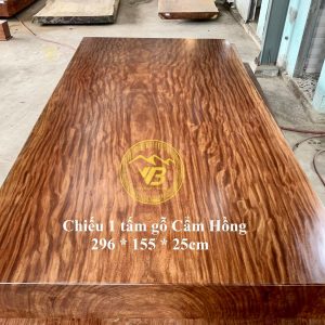 Chiếu phản gỗ 1 tấm gỗ Cẩm hồng vân chun CN06 1