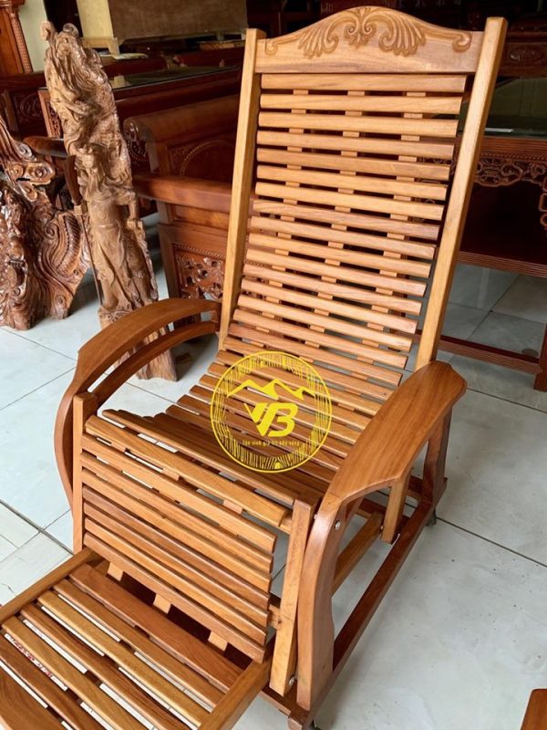 Ghế lười gỗ Gõ Đỏ 3 dây SPK02 2