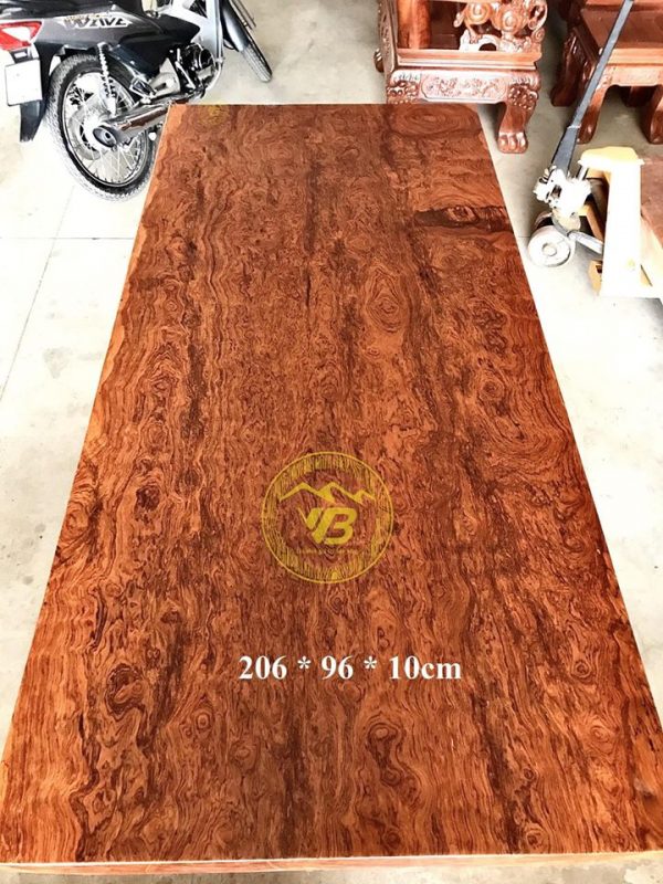 Mặt bàn nguyên khối vân Chun gỗ Cẩm Lai BGNK02 1