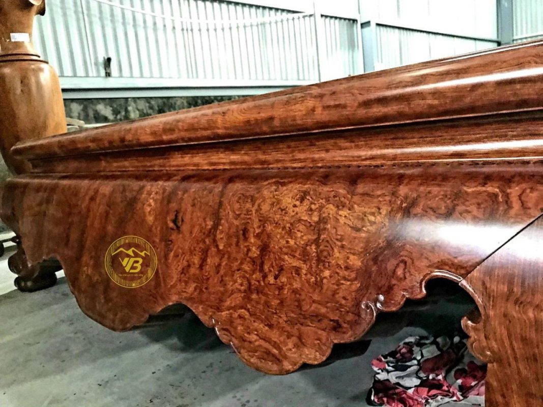Sập trơn chân quỳ mặt 1 lá liền gỗ Cẩm lai SG02 3