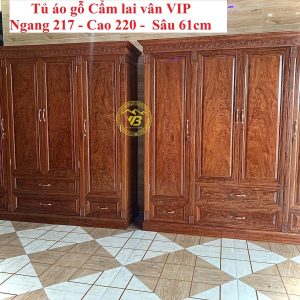 Tủ quần áo 4 cánh gỗ Cẩm lai GTB01 1
