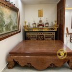Bàn giao sập trơn chân Qùy gỗ Cẩm Lai khách Phú Thọ