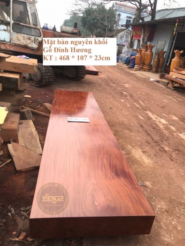 Chuyển Anh Đạt Hải Dương Mặt bàn nguyên khối Gỗ Đinh Hương 1