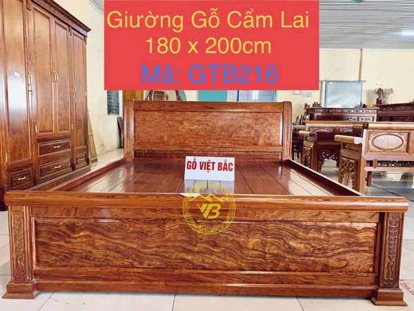 Giường Trơn Gỗ Cẩm Lai giát phản GTB103 1