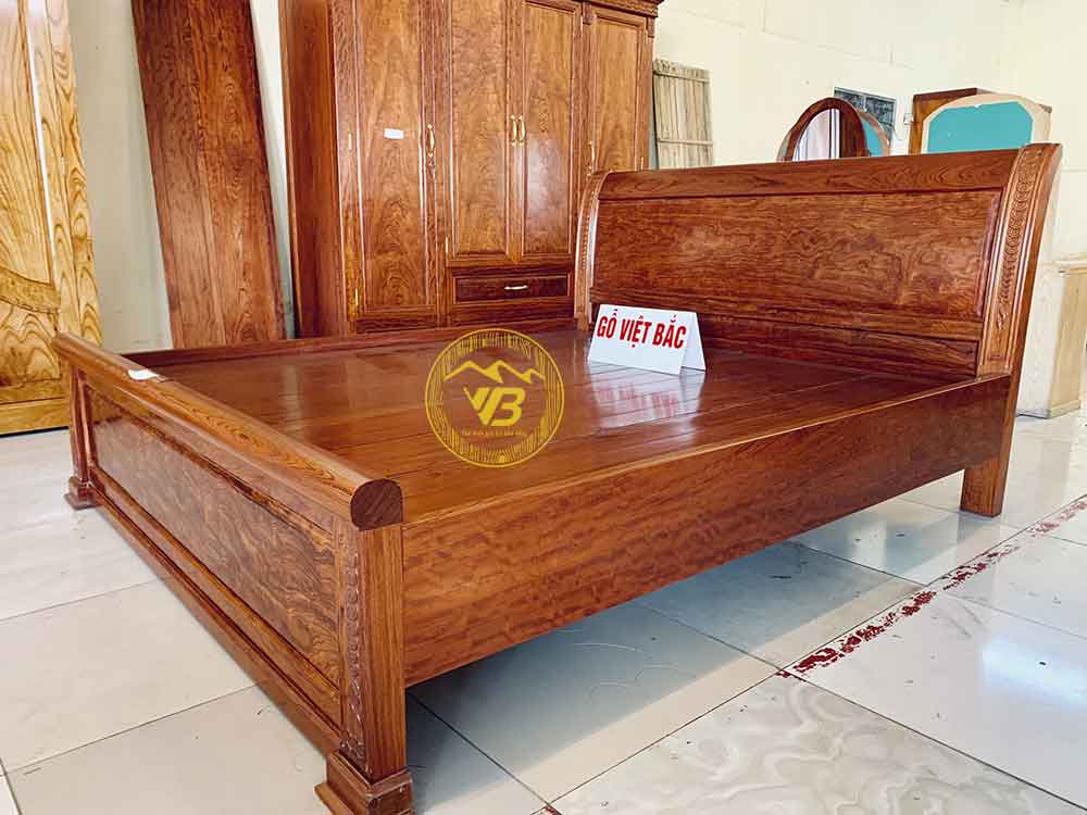 Giường Trơn Gỗ Cẩm Lai giát phản GTB103 2