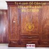 Tủ 3 buồng 4 cánh Gỗ Cẩm Lai GTB219 1