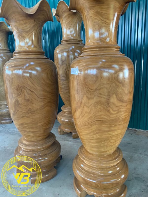 Đôi Lục Bình Gỗ Cẩm Vàng siêu đẹp KLB104 3
