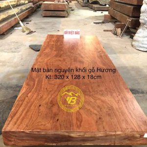 Mặt bàn nguyên khối gỗ Hương Ekop cao cấp BGNK10 1