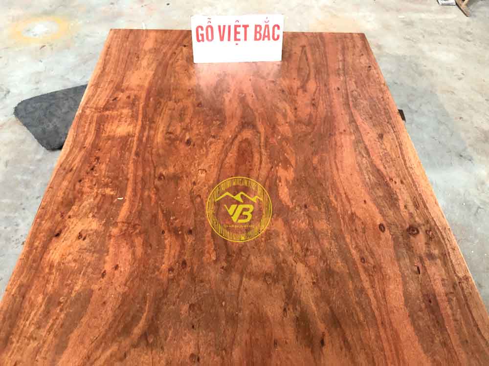 Mặt bàn nguyên khối gỗ Hương Ekop cao cấp BGNK10 3