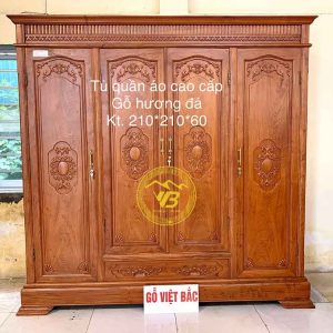 Tủ Quần Áo 4 cánh 3 buồng Hoa Lan Tây GTB05 1