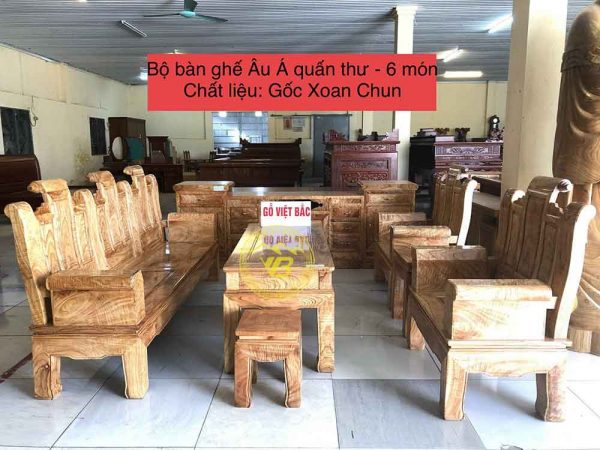Bộ bàn ghế Âu Á Quấn Thư - 6 món BGNK11 1