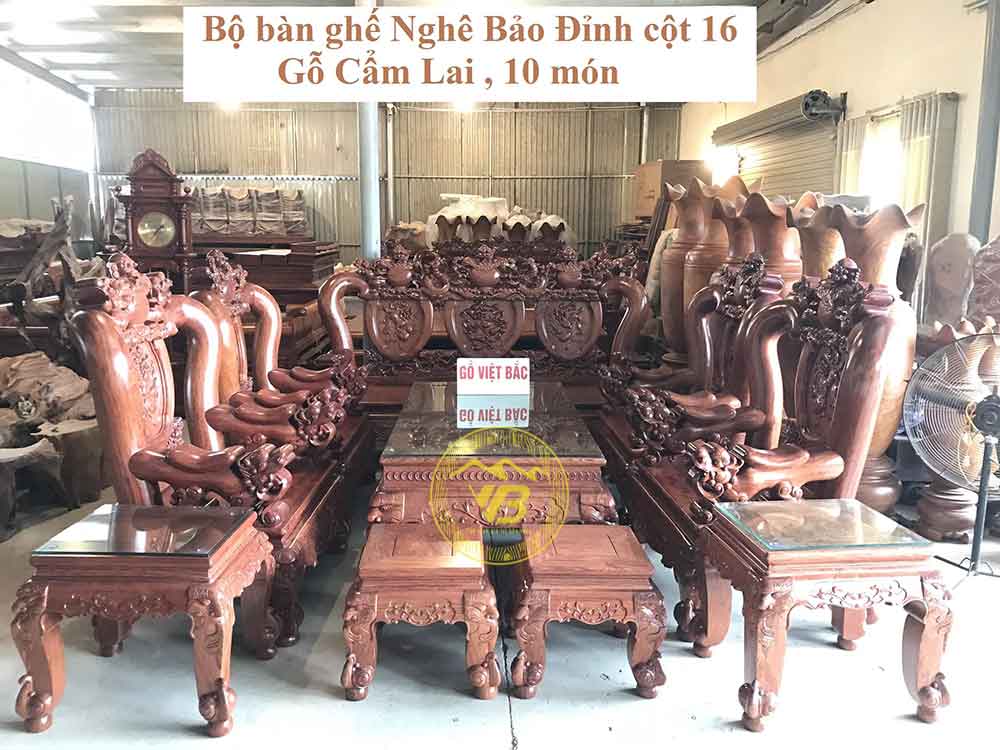 Bộ bàn ghế Nghê bảo đỉnh cột 16 Vip chuyển KH Thổ Tang - Vĩnh Phúc 1