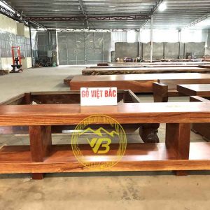 Kệ tivi nguyên khối gỗ Hương KLB01 1