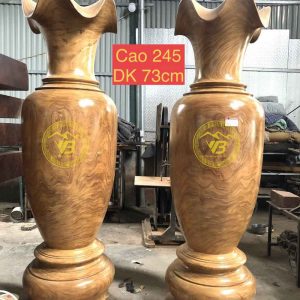 Đôi Lục Bình Khủng Gỗ Cẩm Vàng KLB105 1