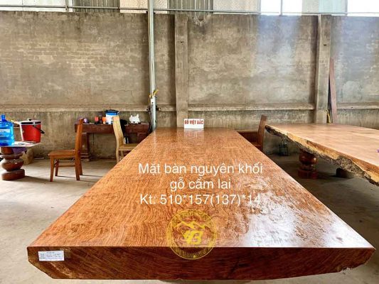 Mặt Bàn Nguyên Khối Gỗ Cẩm Lai BGNK12 1