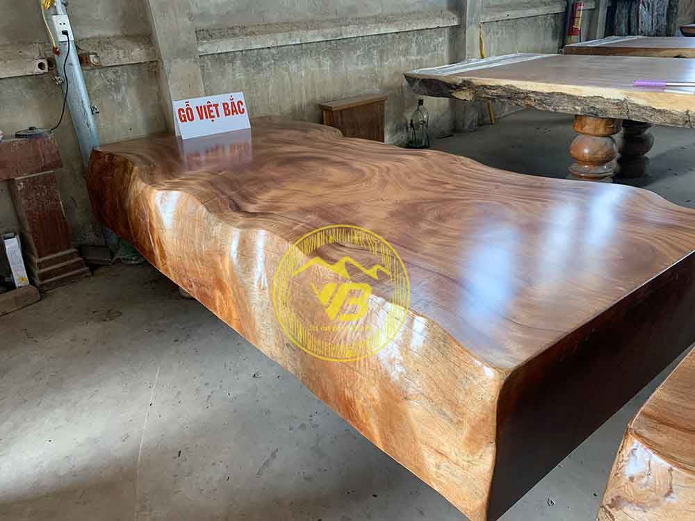 Mặt bàn nguyên khối gỗ Đinh Hương siêu Vip BGNK15 3