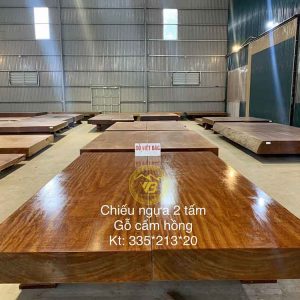 Sập Chiếu Ngựa 2 tấm Gỗ Cẩm Hồng CN23 1