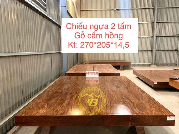 Chiếu Ngựa 2 Tấm Gỗ Cẩm Hồng Siêu Đẹp CN29 1