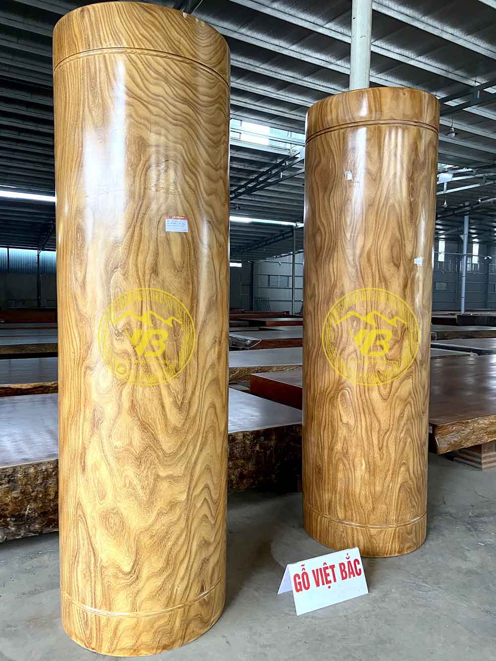 Siêu phẩm Đôi trụ Tròn Gỗ Cẩm Vàng KLB106 2
