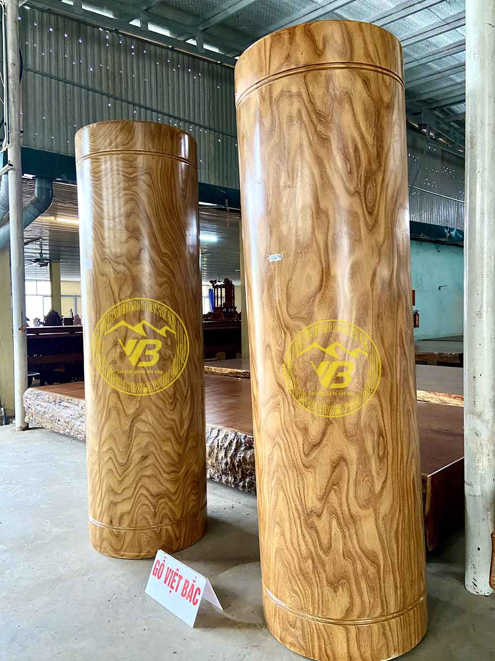 Siêu phẩm Đôi trụ Tròn Gỗ Cẩm Vàng KLB106 3