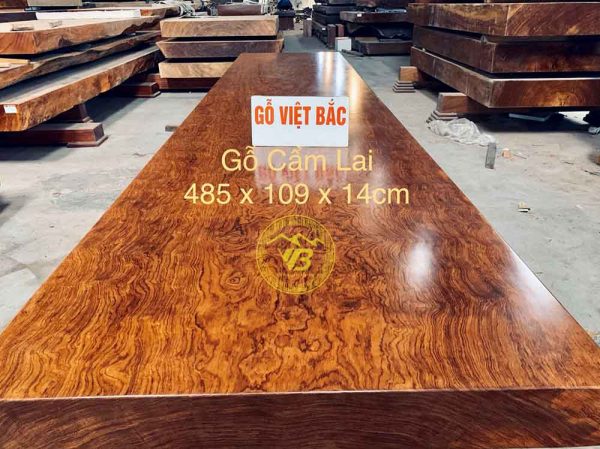 Mặt Bàn Nguyên Khối Gỗ Cẩm Lai Vân Chun Siêu Siêu VIP BNGK16 1