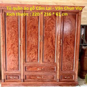 Tủ Quần Áo 4 cánh Gỗ Cẩm Lai GTB06 1