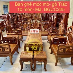 Bàn Ghế Móc Mỏ Gỗ Trắc Nam Phi (Cẩm Trắc Cẩm PadoSa) BGNK19 1