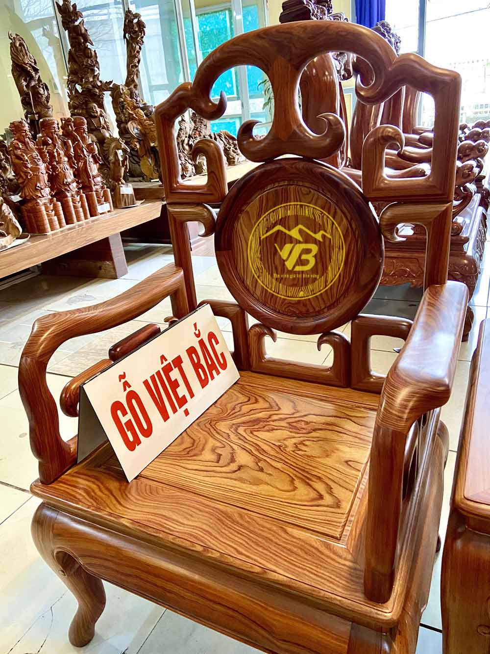 Bàn Ghế Móc Mỏ Gỗ Trắc Nam Phi (Cẩm Trắc Cẩm PadoSa) BGNK19 3