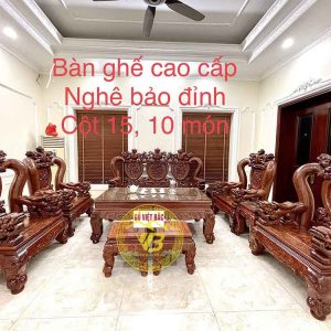 Bộ Bàn Ghế Nghê Bảo Đỉnh Gỗ Cẩm Lai BGNK21 1