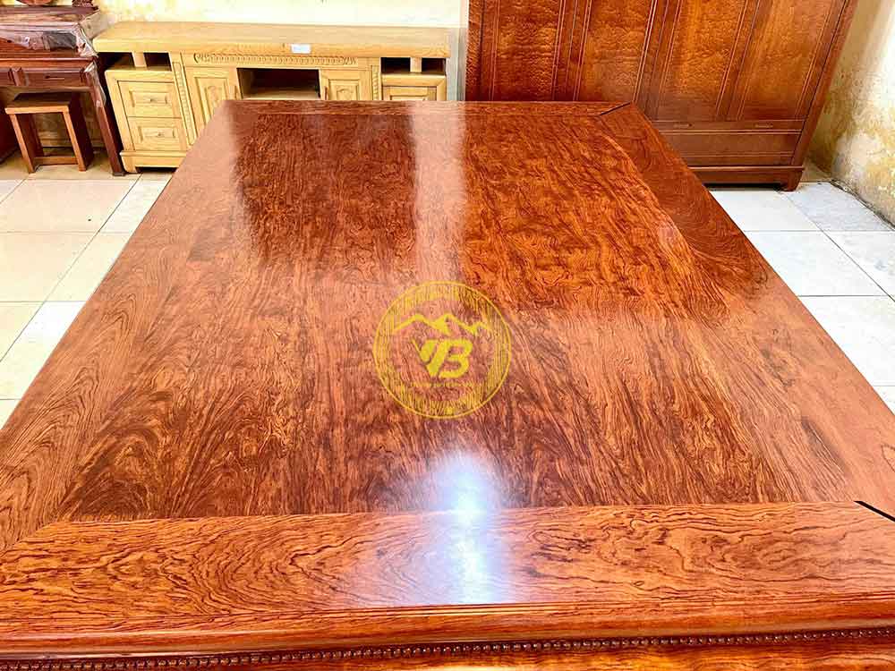 Sập Trơn Tứ Diện 1 Lá Cổ Liền Gỗ Cẩm Lai SGTC228 3