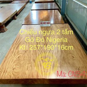 Sập Chiếu Ngựa Nguyên Khối Gỗ Gõ Đỏ Nigeria CN35 1