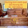 Giường trơn cánh quạt Gỗ Hương Đá GTB242 1