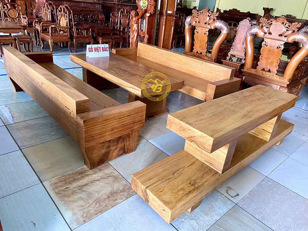 Bàn Ghế Nguyên Khối 2 Băng có Tựa BGNK272 2