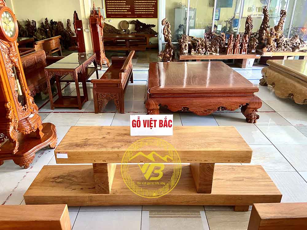 Kệ TiVi Nguyên Khối 2 tầng gỗ Gõ Đỏ KLB278 2