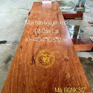 Mặt bàn nguyên khối Gỗ Cẩm Lai BGNK317 1