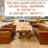 Bàn ghế nguyên khối chữ H gỗ Cẩm Hồng BGNK289 1