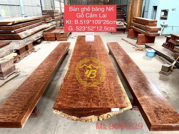Bộ bàn ghế K3 Nguyên khối gỗ Cẩm Lai BGNK329 1