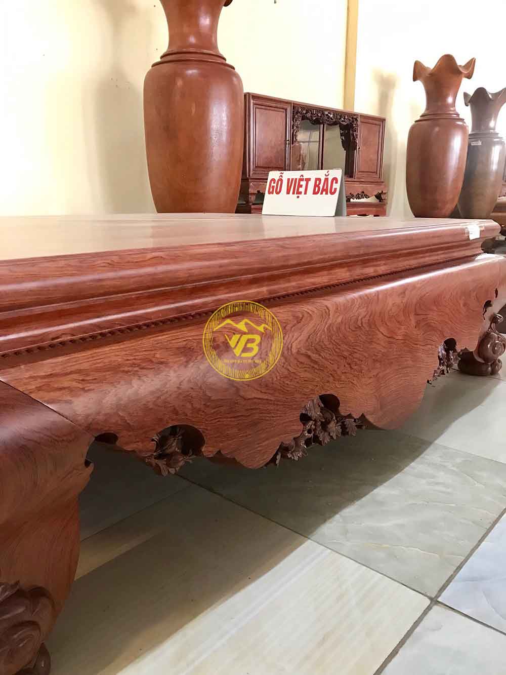 Sập Trơn chân quỳ 1 lá Gỗ Cẩm Lai SGTC216 2