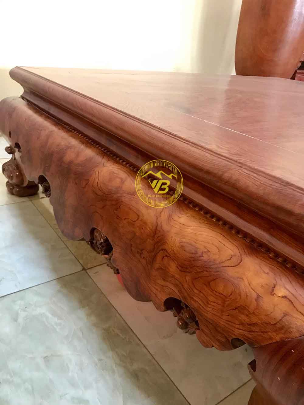 Sập Trơn chân quỳ 1 lá Gỗ Cẩm Lai SGTC216 3