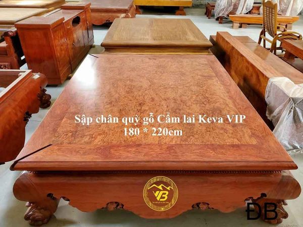 Sập Trơn Chân Quỳ 1 lá Gỗ Cẩm Lai SGTC199 1