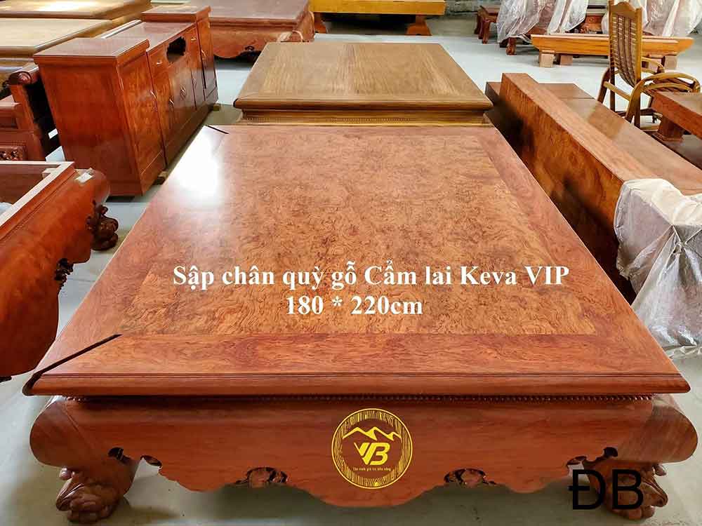 Sập Trơn Chân Quỳ 1 lá Gỗ Cẩm Lai SGTC199 1