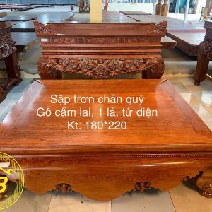 Sập Trơn Cổ liền Tứ diện 1 lá Gỗ Cẩm Lai SGTC221 1