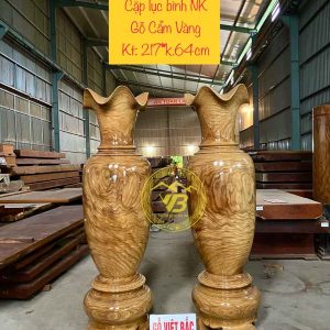 Đôi Lục bình gỗ Cẩm Vàng KLB260 1