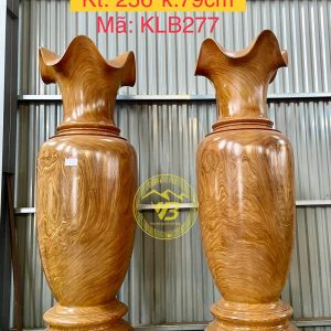 Cặp Lục bình gỗ Cẩm Vàng Siêu Khủng KLB277 1